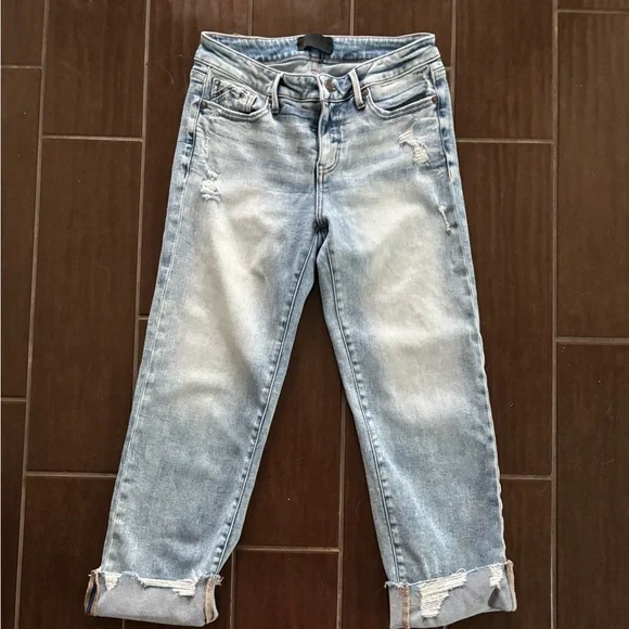 Light Blue Distressed Women's Jeans Buckle Black - Picture 5 of 5